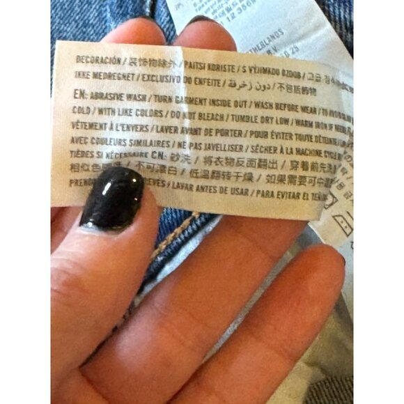 Abercrombie And Fitch Mom Jeans Womens 27 High Rise Paint Splatter Distressed - Picture 11 of 12